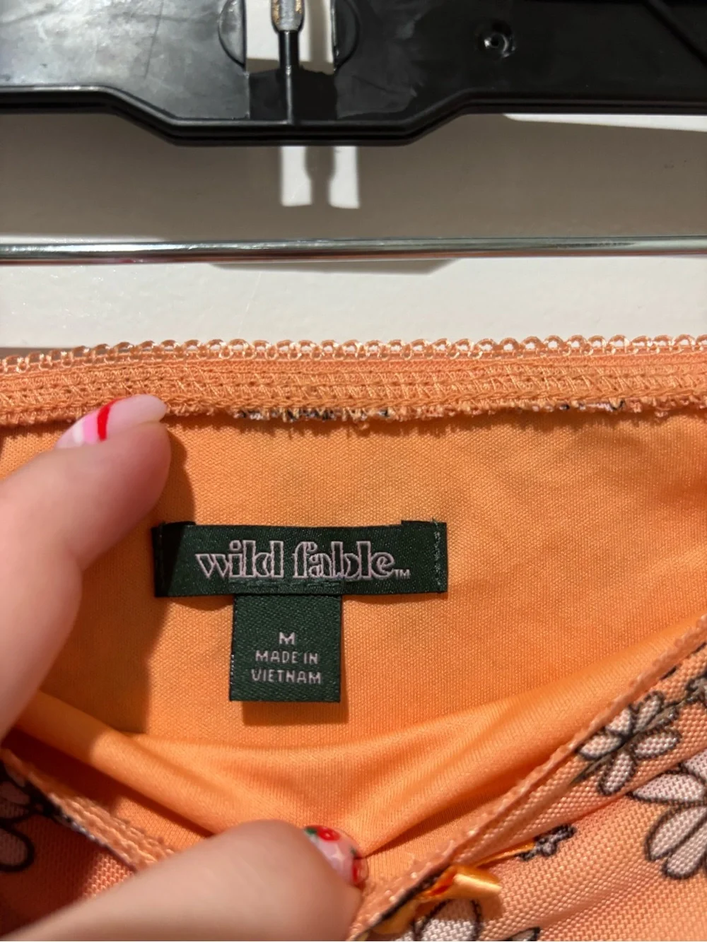 Wild Fable Peach Floral Mini Skirt - Women